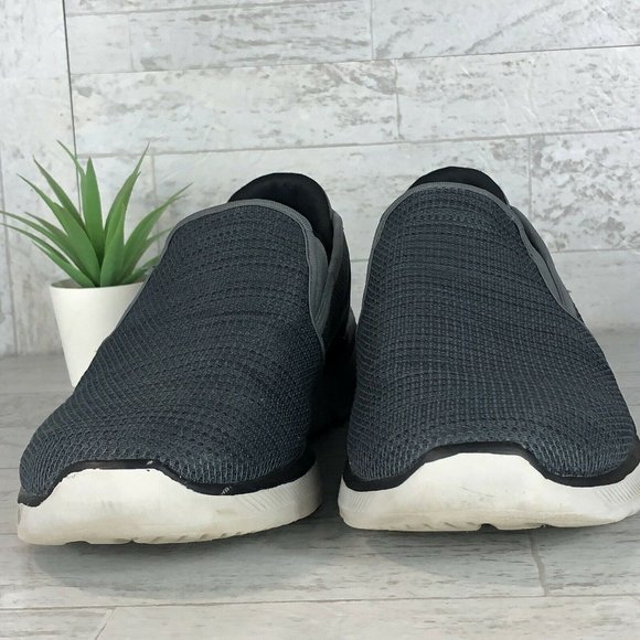 Skechers SN 52937S Gray Slip On Dual Lite Relaxed Fit Men's Sz 9 - Picture 4 of 12